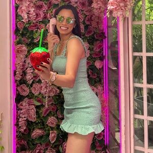 Zara Mint Green Ruffle Dress